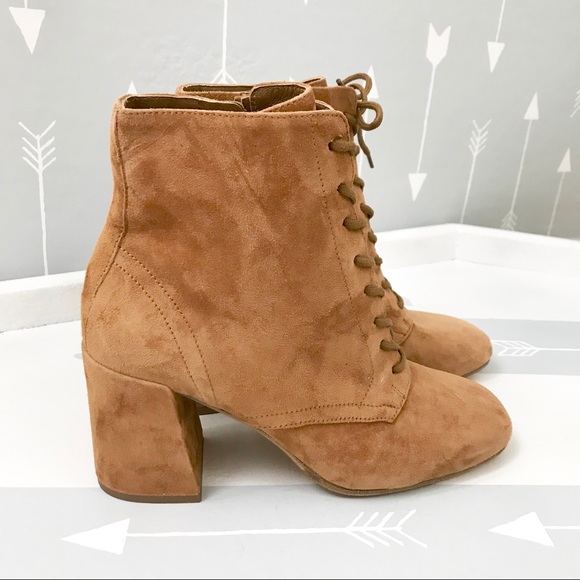 NWT Vince Halle Bootie Flare Heel Lace Zipper - Picture 4 of 7